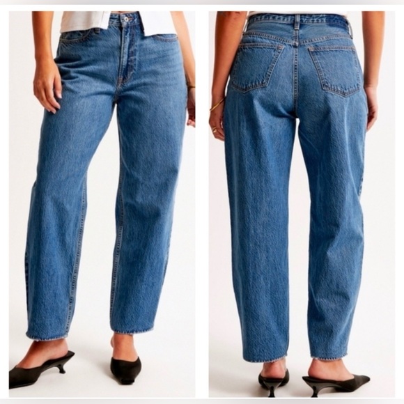 Abercrombie & Fitch Denim - Abercrombie & Fitch Curve Love High Rise Tapered Loose Jean